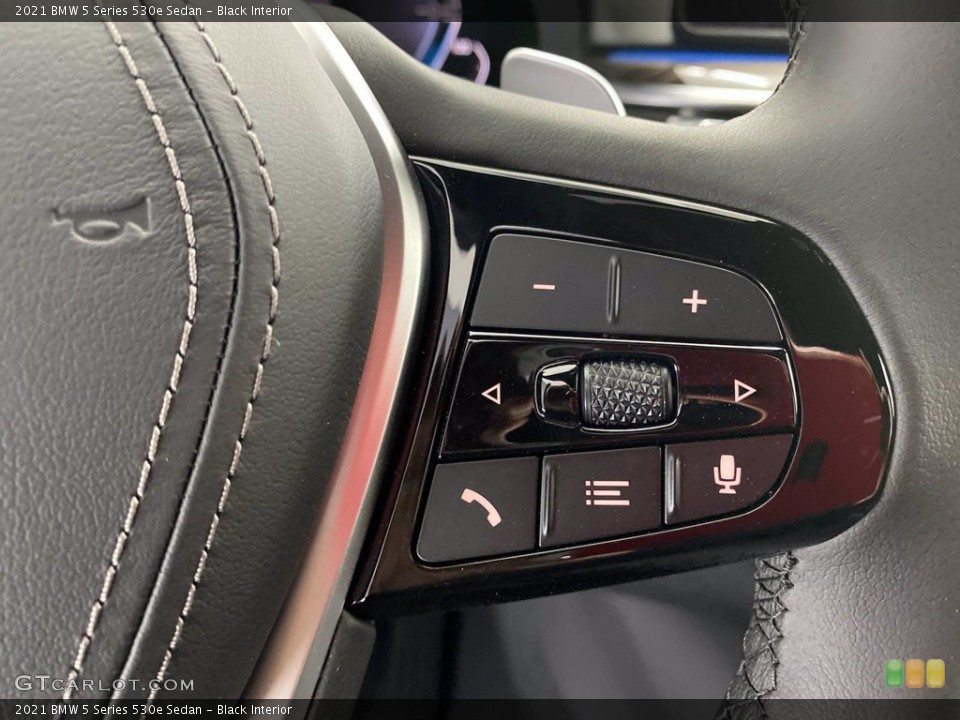 Black Interior Steering Wheel for the 2021 BMW 5 Series 530e Sedan #141778232