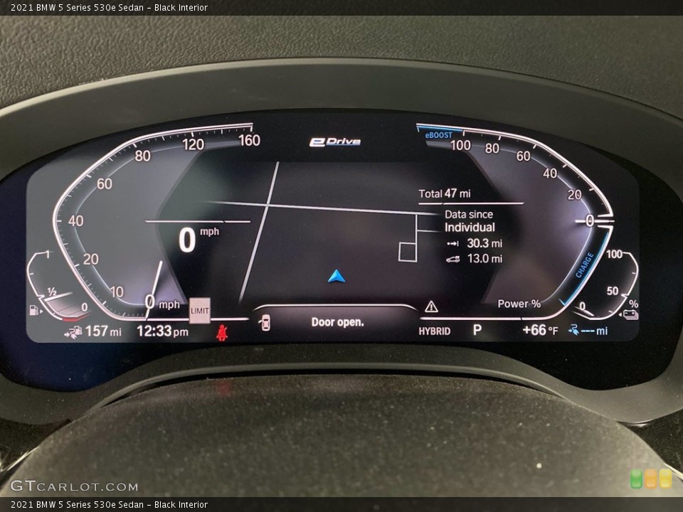 Black Interior Gauges for the 2021 BMW 5 Series 530e Sedan #141778253