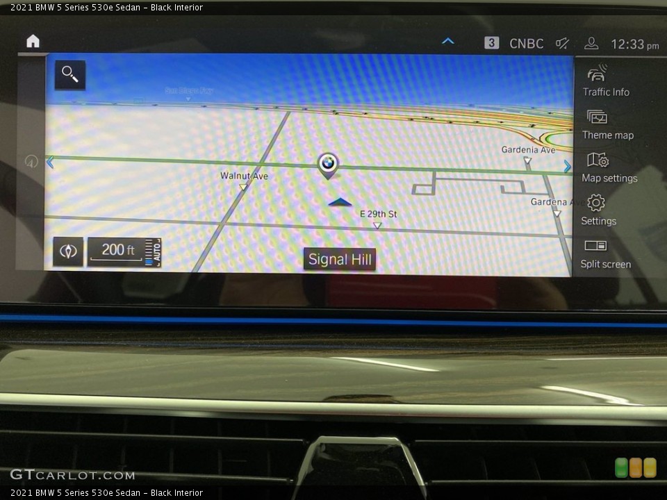 Black Interior Navigation for the 2021 BMW 5 Series 530e Sedan #141778313
