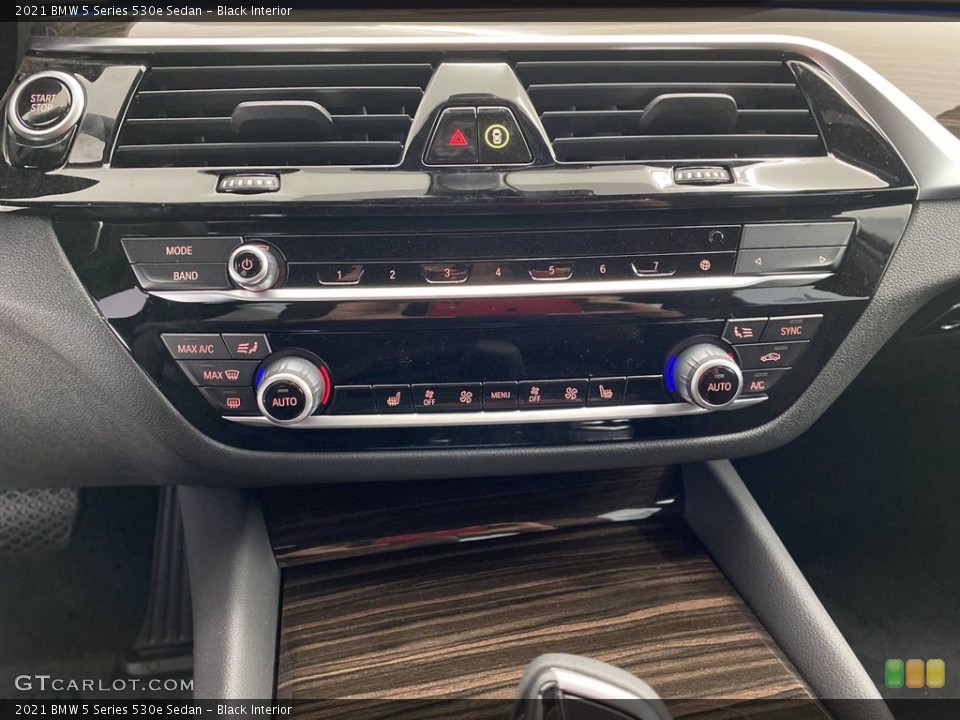 Black Interior Controls for the 2021 BMW 5 Series 530e Sedan #141778367