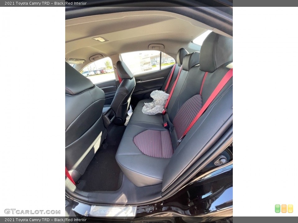 Black/Red Interior Rear Seat for the 2021 Toyota Camry TRD #141778820