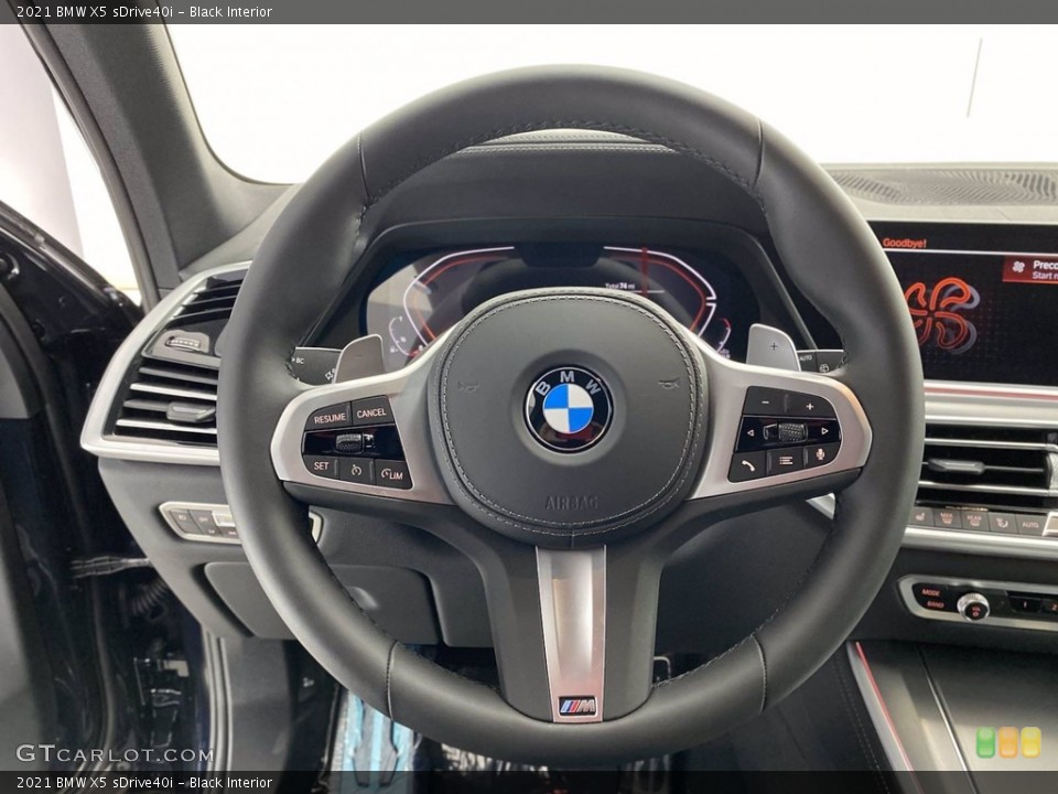 Black Interior Steering Wheel for the 2021 BMW X5 sDrive40i #141779609