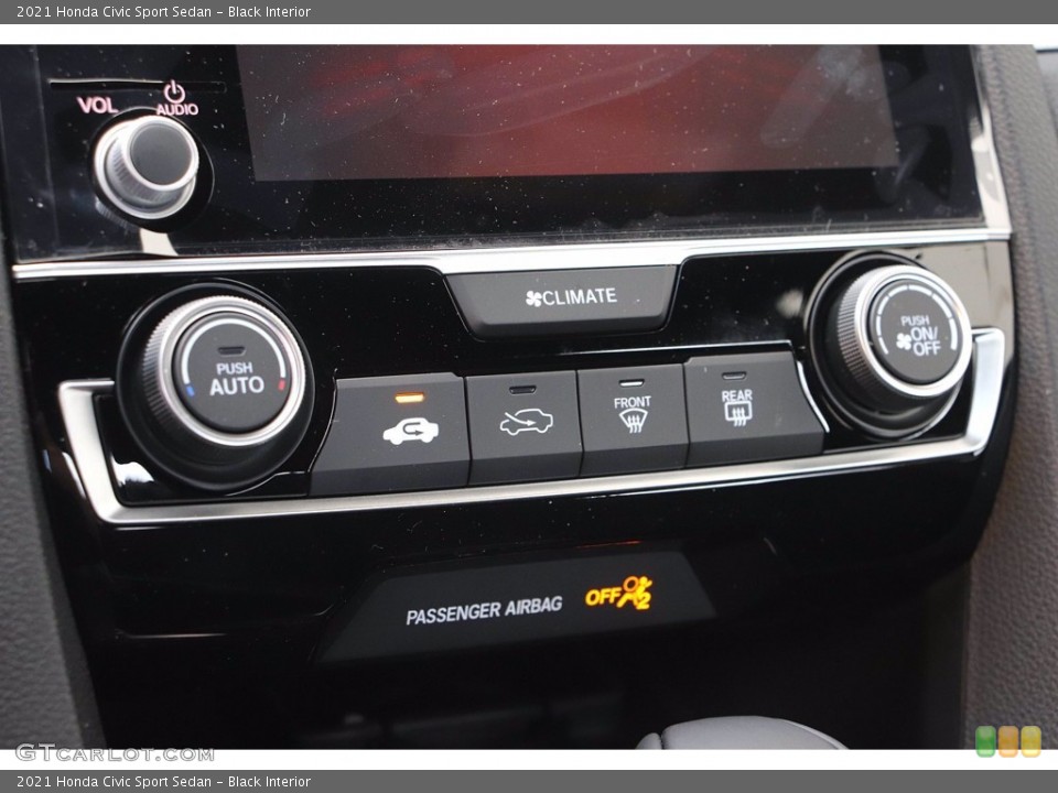 Black Interior Controls for the 2021 Honda Civic Sport Sedan #141779924