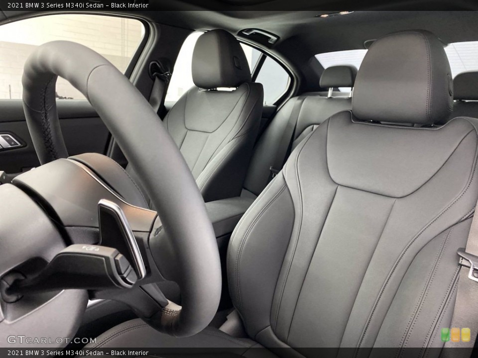 Black Interior Front Seat for the 2021 BMW 3 Series M340i Sedan #141781049