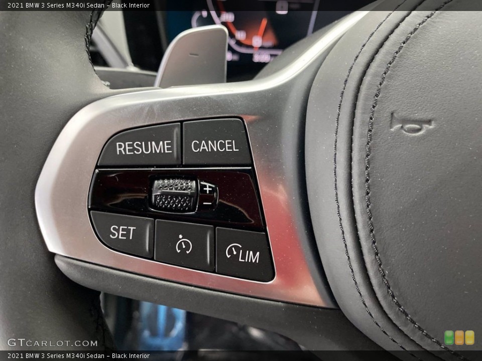 Black Interior Steering Wheel for the 2021 BMW 3 Series M340i Sedan #141781103