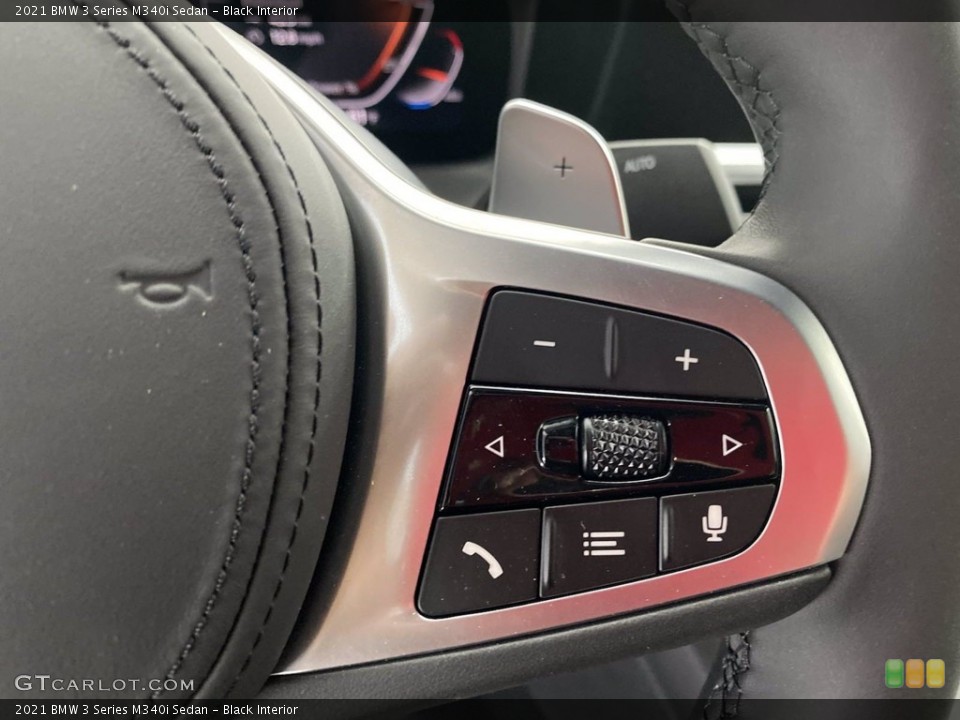 Black Interior Steering Wheel for the 2021 BMW 3 Series M340i Sedan #141781133