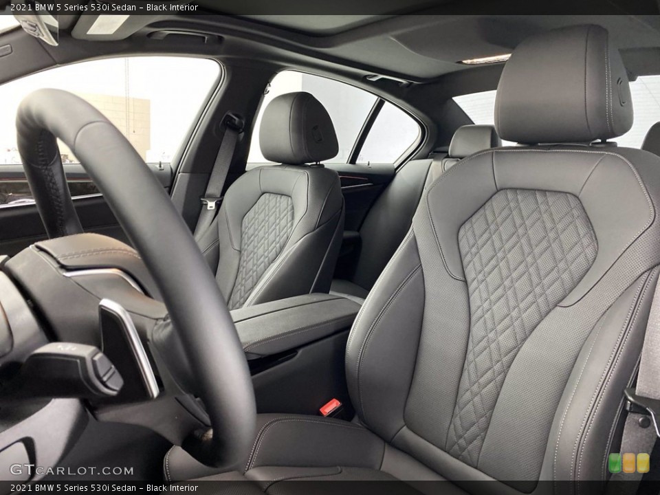 Black Interior Front Seat for the 2021 BMW 5 Series 530i Sedan #141786020