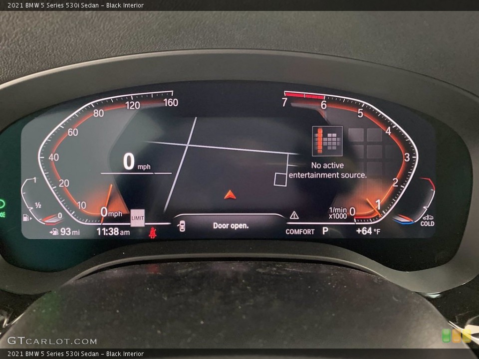 Black Interior Gauges for the 2021 BMW 5 Series 530i Sedan #141786071