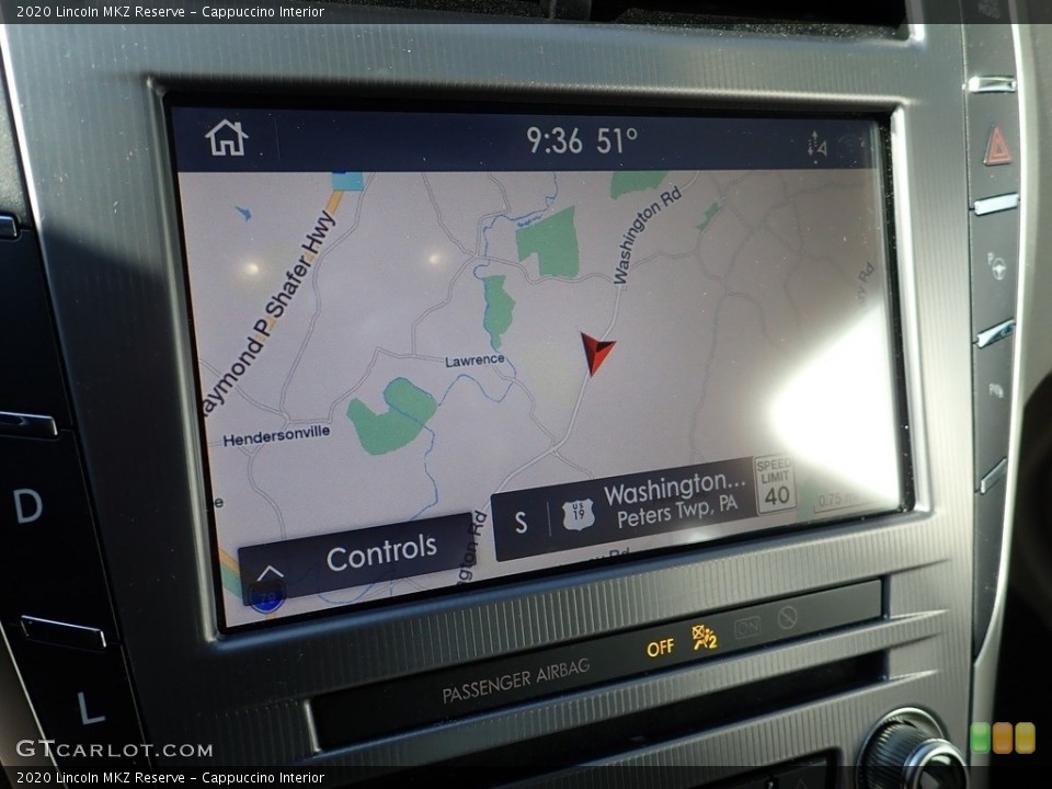 Cappuccino Interior Navigation for the 2020 Lincoln MKZ Reserve #141786296