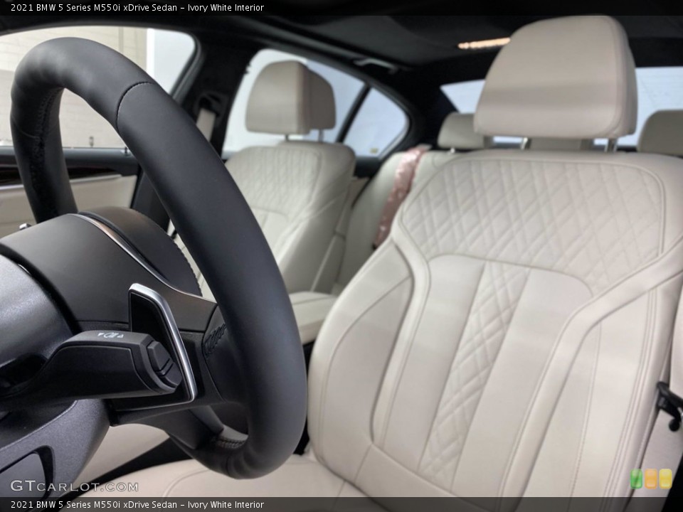 Ivory White 2021 BMW 5 Series Interiors