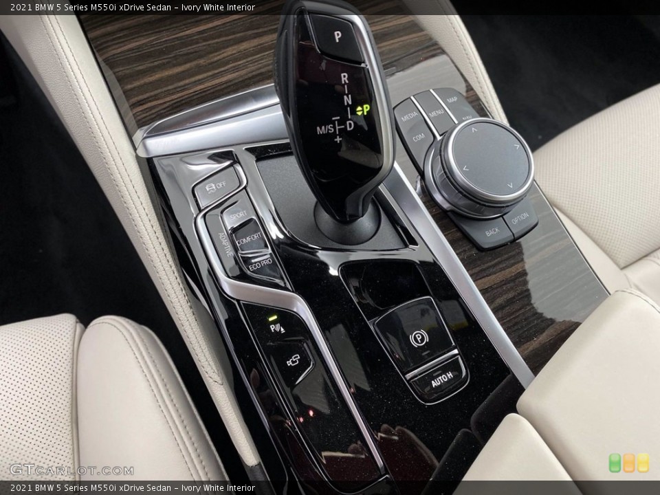 Ivory White Interior Transmission for the 2021 BMW 5 Series M550i xDrive Sedan #141786476