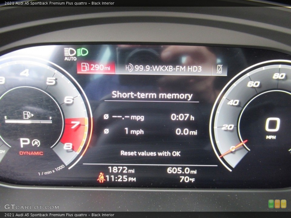 Black Interior Gauges for the 2021 Audi A5 Sportback Premium Plus quattro #141787663