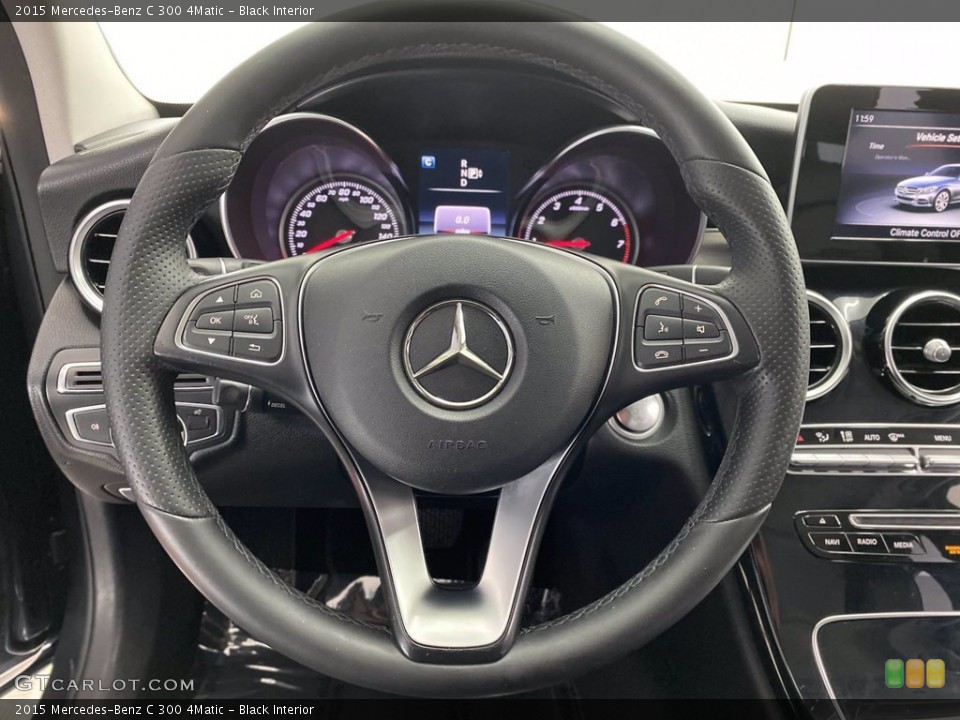 Black Interior Steering Wheel for the 2015 Mercedes-Benz C 300 4Matic #141787777