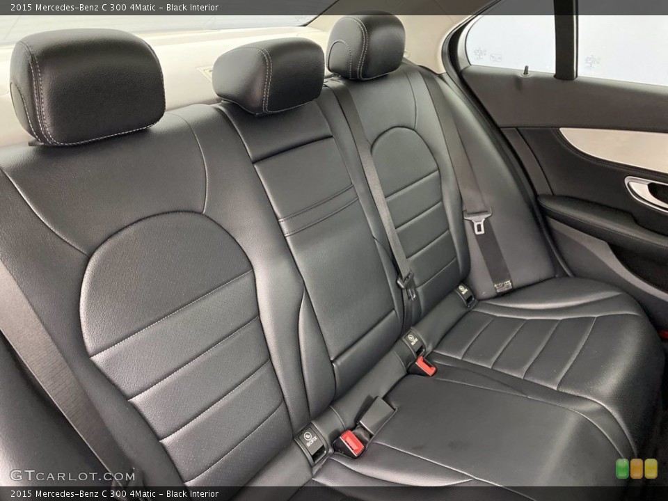 Black Interior Rear Seat for the 2015 Mercedes-Benz C 300 4Matic #141788218