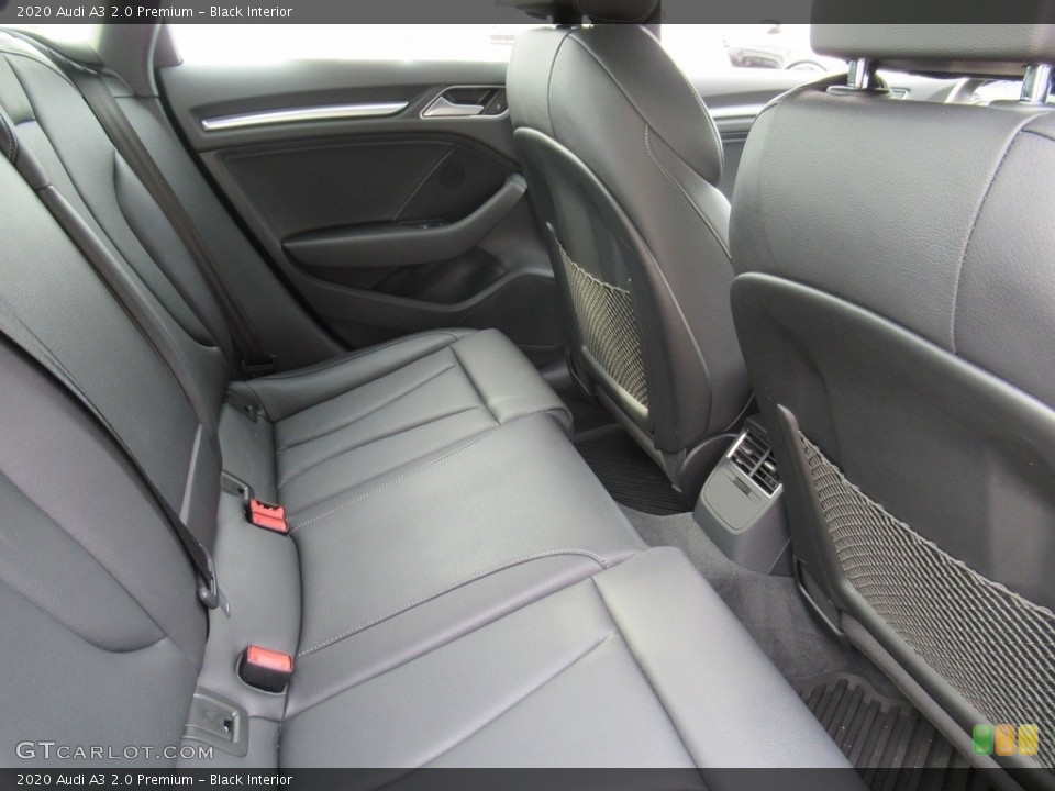 Black Interior Rear Seat for the 2020 Audi A3 2.0 Premium #141789358