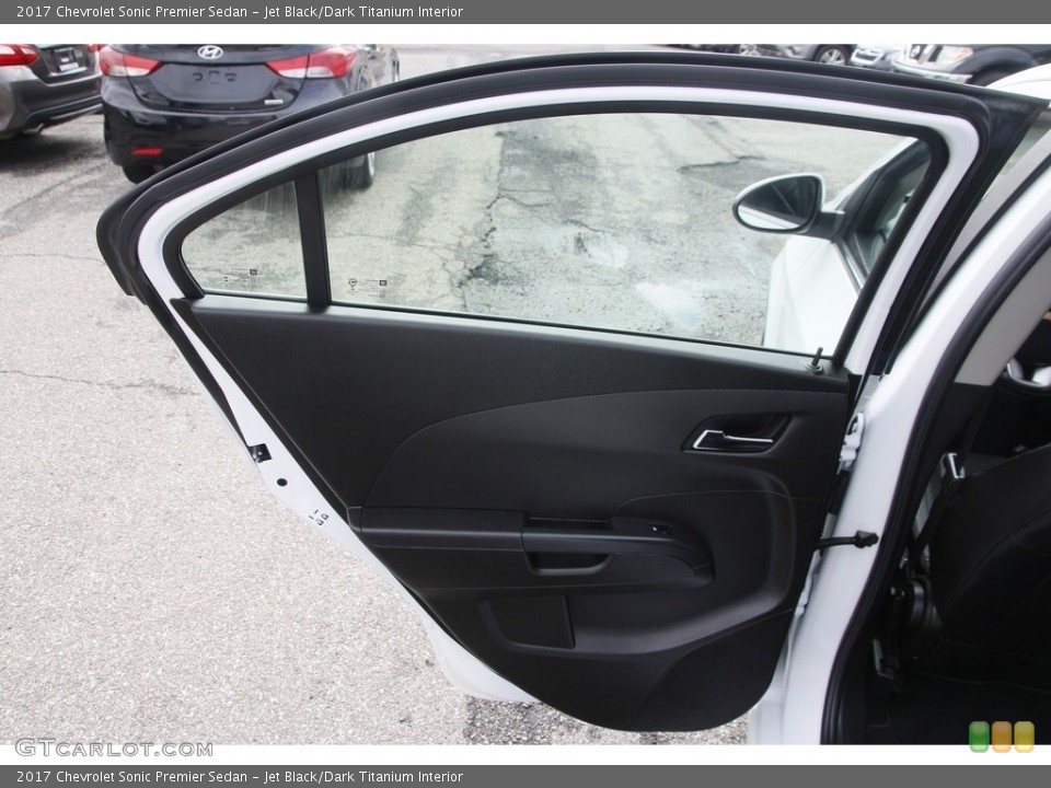 Jet Black/Dark Titanium Interior Door Panel for the 2017 Chevrolet Sonic Premier Sedan #141791094