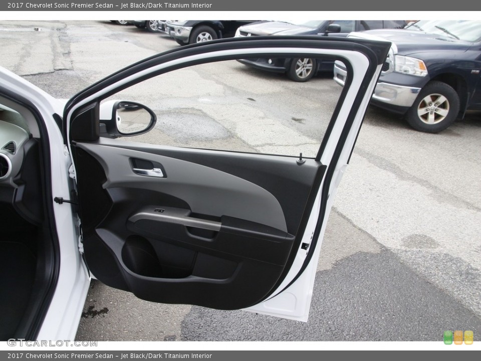 Jet Black/Dark Titanium Interior Door Panel for the 2017 Chevrolet Sonic Premier Sedan #141791181