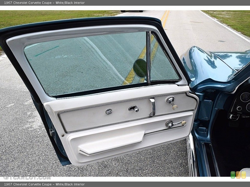 White/Black Interior Door Panel for the 1967 Chevrolet Corvette Coupe #141793277
