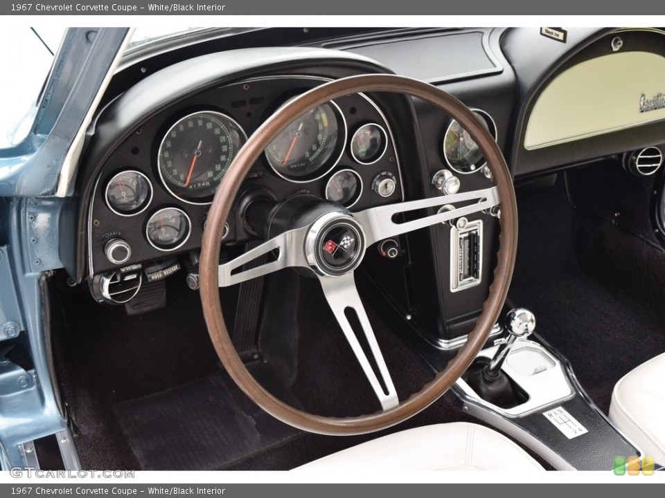 White/Black Interior Steering Wheel for the 1967 Chevrolet Corvette Coupe #141793448