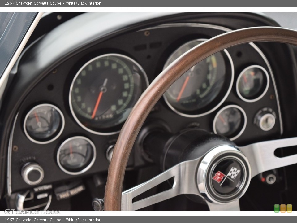 White/Black Interior Steering Wheel for the 1967 Chevrolet Corvette Coupe #141793460