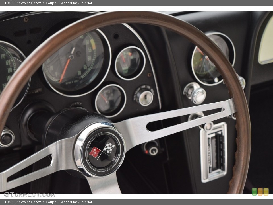 White/Black Interior Controls for the 1967 Chevrolet Corvette Coupe #141793481