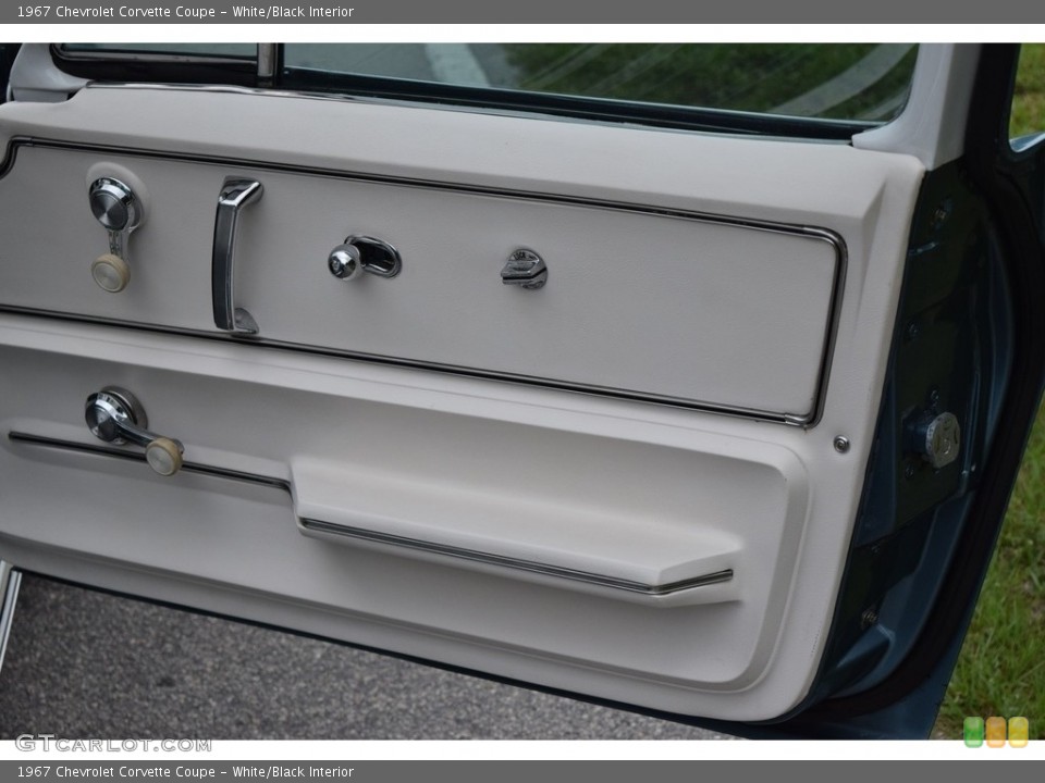 White/Black Interior Door Panel for the 1967 Chevrolet Corvette Coupe #141793621