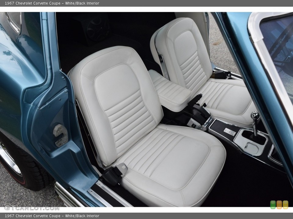 White/Black Interior Front Seat for the 1967 Chevrolet Corvette Coupe #141793733