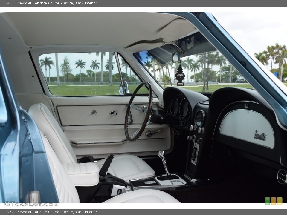 White/Black Interior Front Seat for the 1967 Chevrolet Corvette Coupe #141793775