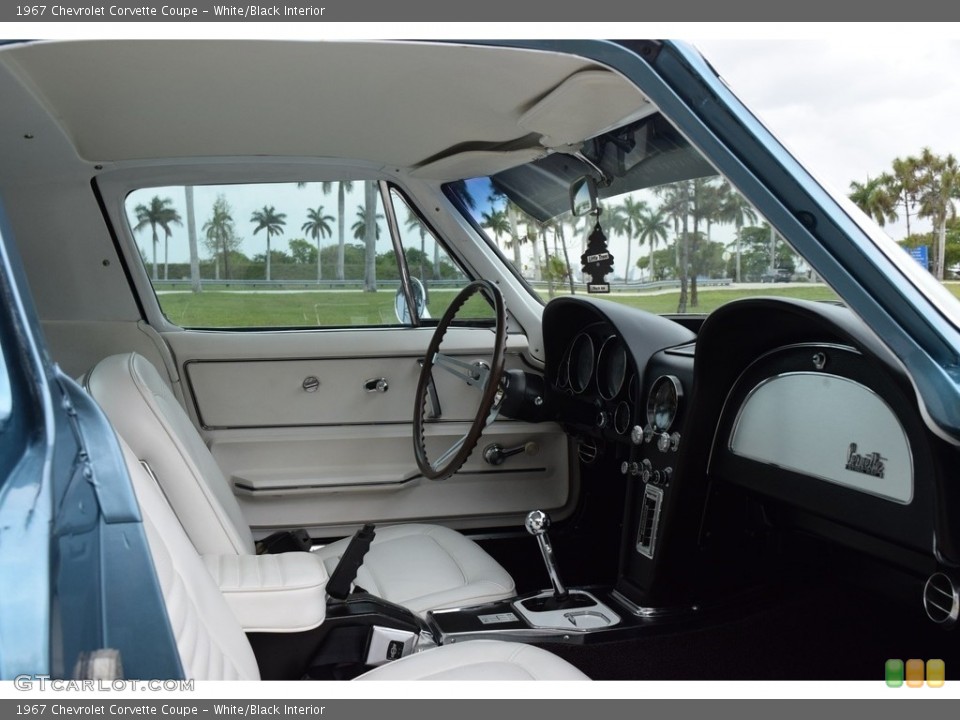 White/Black Interior Front Seat for the 1967 Chevrolet Corvette Coupe #141793799