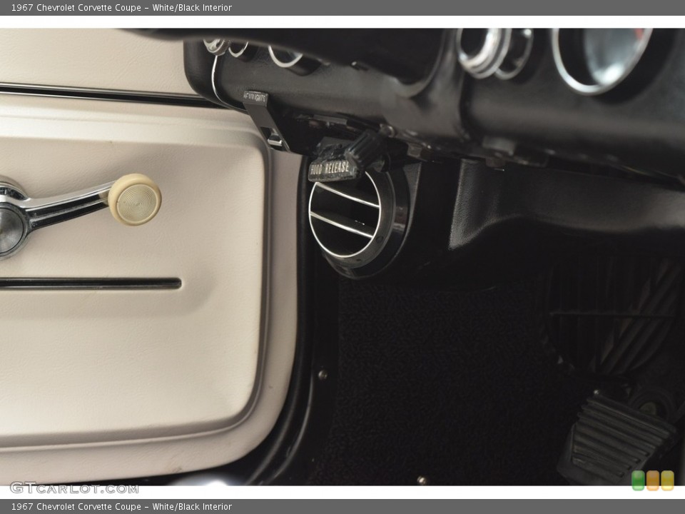 White/Black Interior Controls for the 1967 Chevrolet Corvette Coupe #141794023