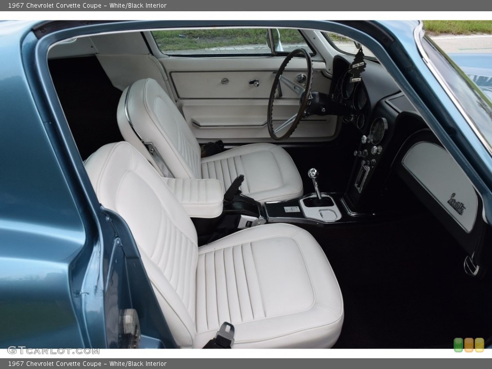 White/Black Interior Front Seat for the 1967 Chevrolet Corvette Coupe #141794039