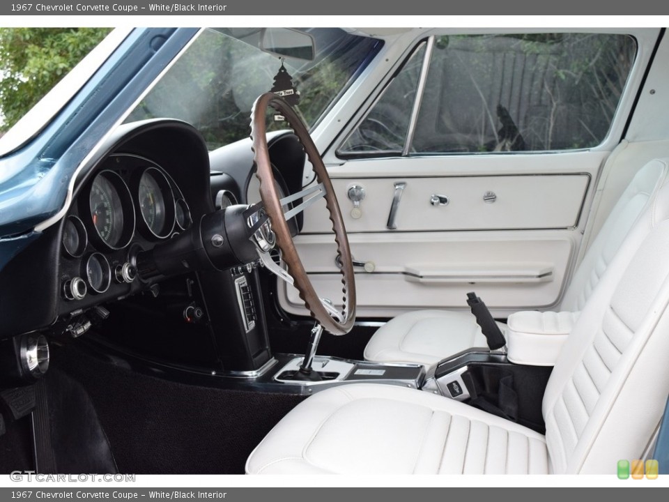 White/Black Interior Front Seat for the 1967 Chevrolet Corvette Coupe #141794105