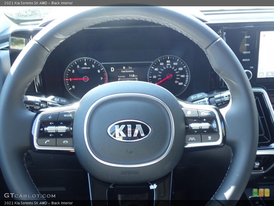 Black Interior Steering Wheel for the 2021 Kia Sorento SX AWD #141794321