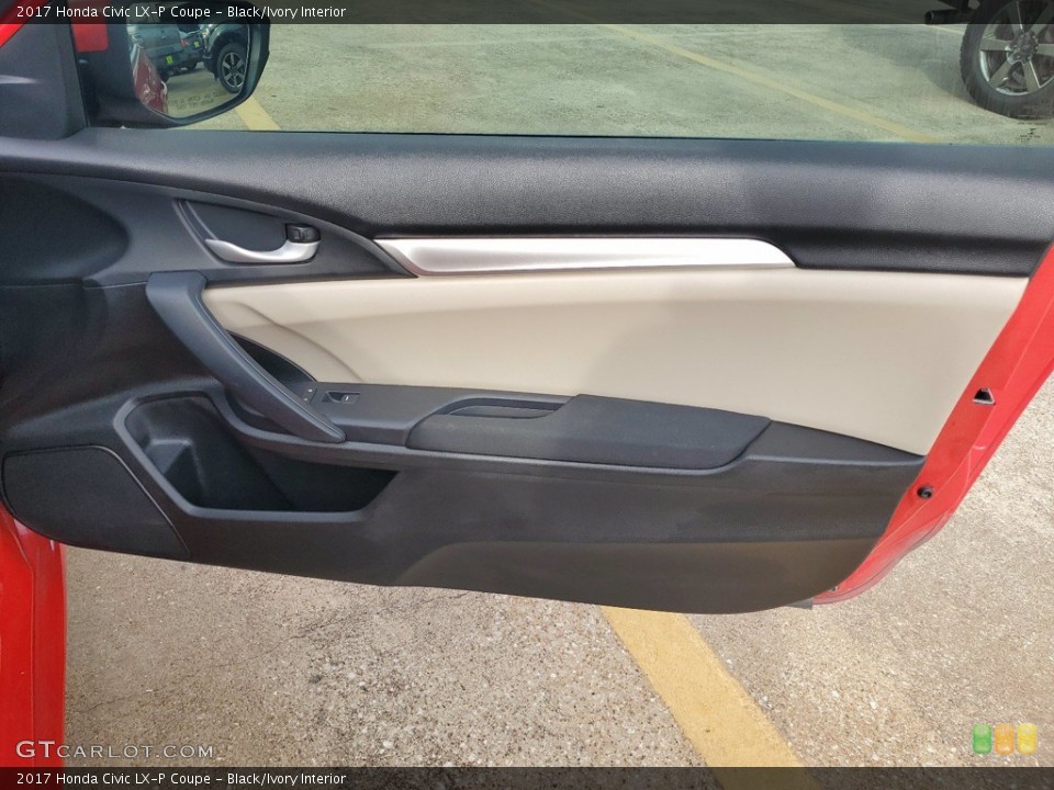 Black/Ivory Interior Door Panel for the 2017 Honda Civic LX-P Coupe #141797066