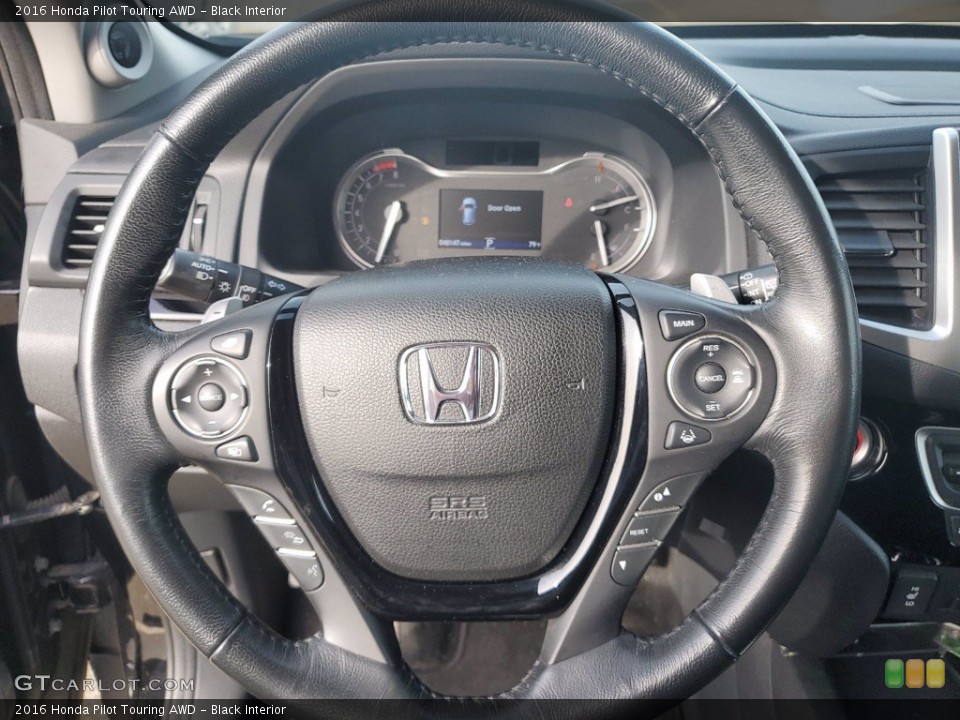 Black Interior Steering Wheel for the 2016 Honda Pilot Touring AWD #141798440