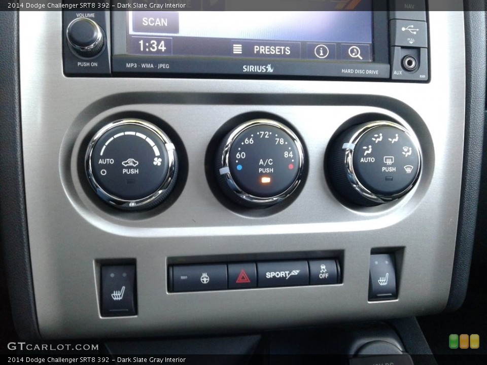 Dark Slate Gray Interior Controls for the 2014 Dodge Challenger SRT8 392 #141804322