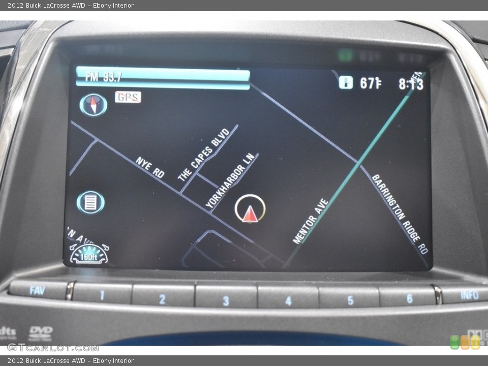 Ebony Interior Navigation for the 2012 Buick LaCrosse AWD #141805885