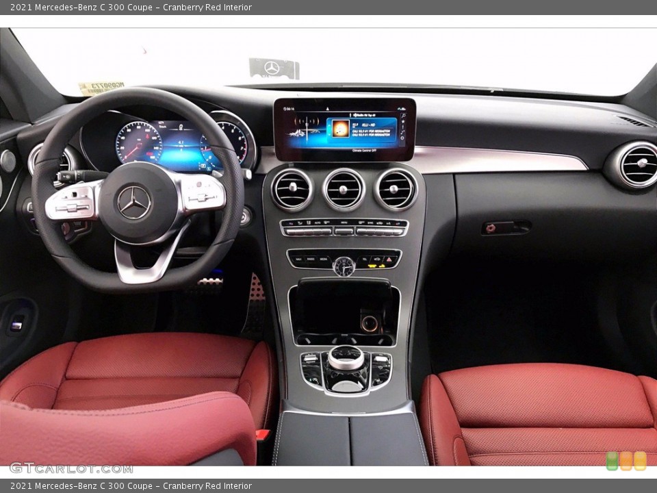 Cranberry Red Interior Dashboard for the 2021 Mercedes-Benz C 300 Coupe #141808447