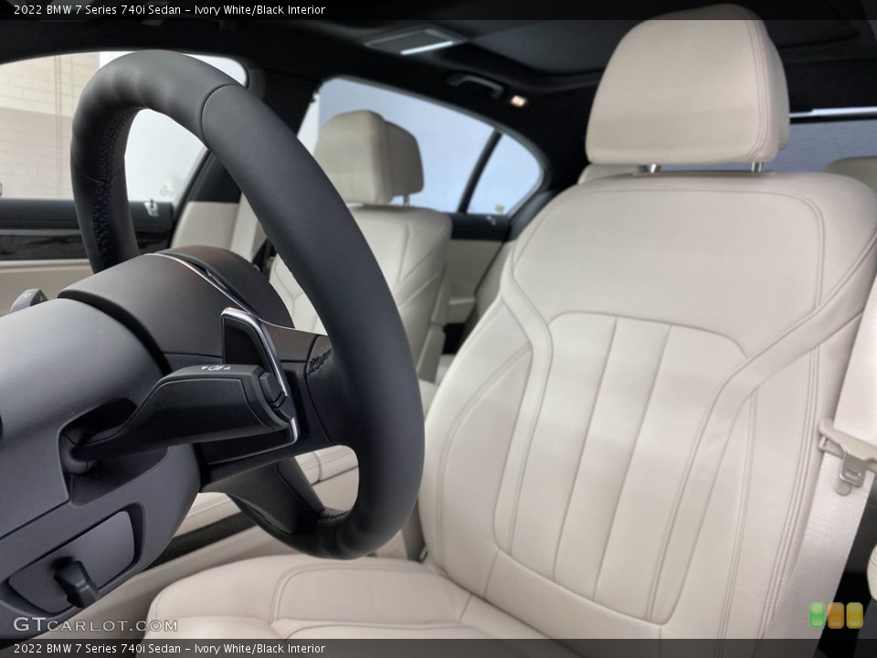 Ivory White/Black 2022 BMW 7 Series Interiors