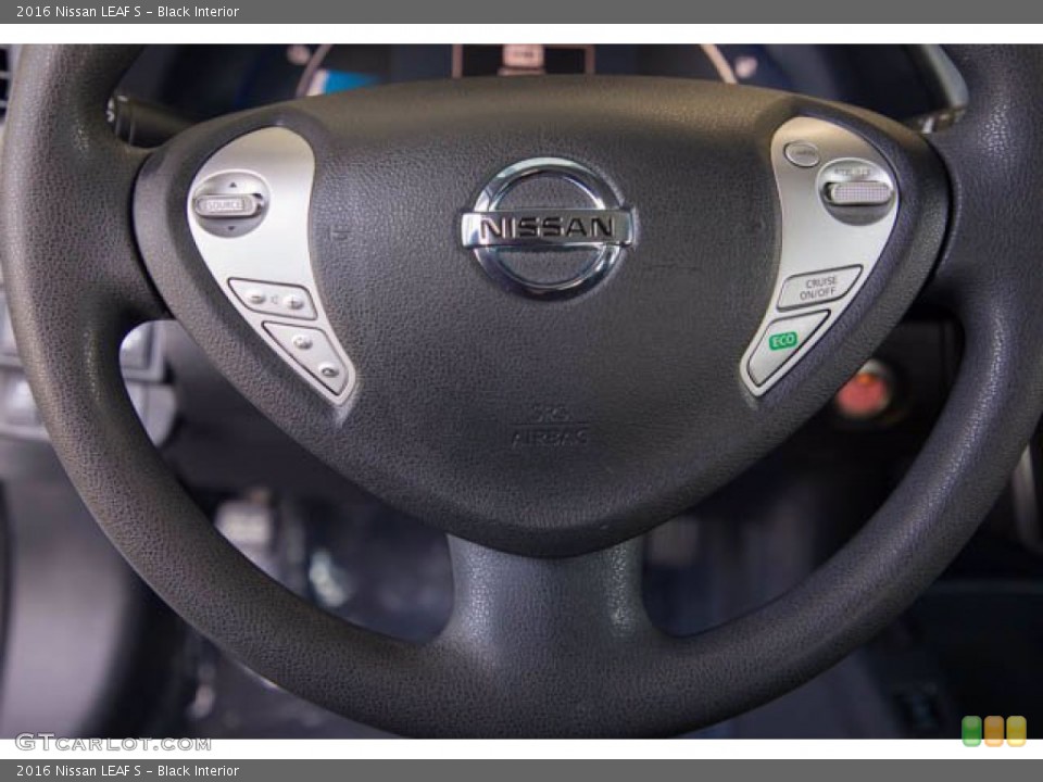 Black Interior Steering Wheel for the 2016 Nissan LEAF S #141811969