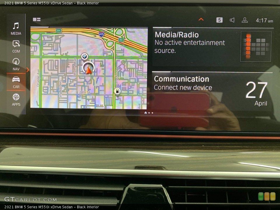 Black Interior Navigation for the 2021 BMW 5 Series M550i xDrive Sedan #141812201