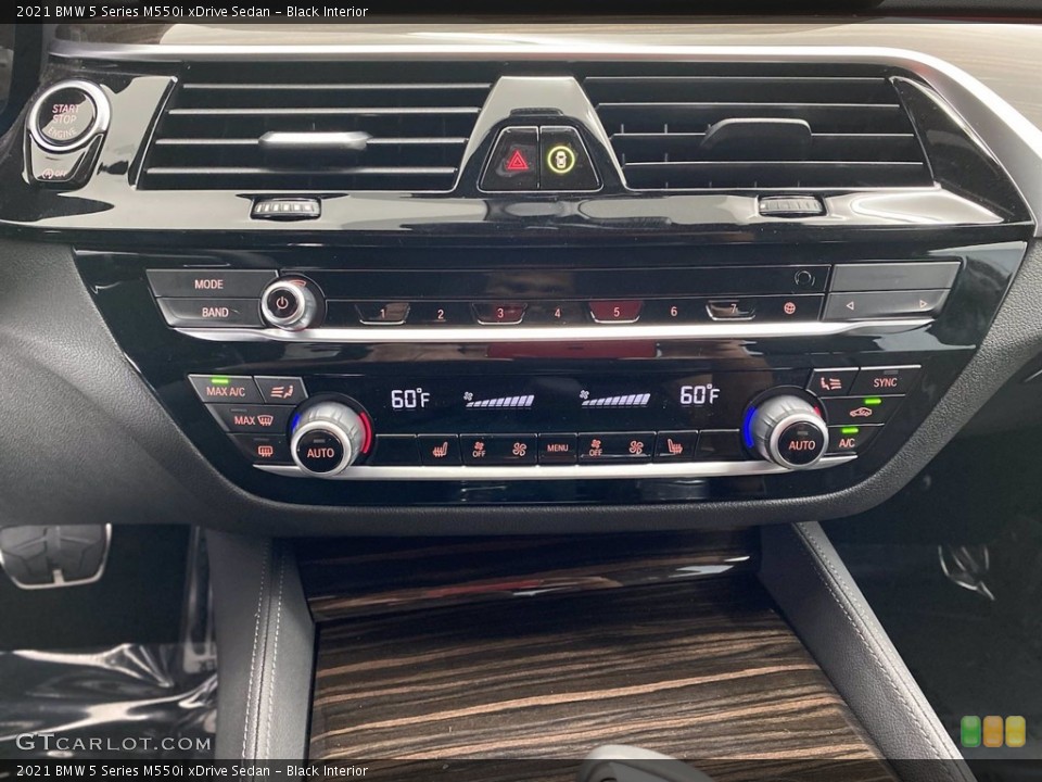 Black Interior Controls for the 2021 BMW 5 Series M550i xDrive Sedan #141812299