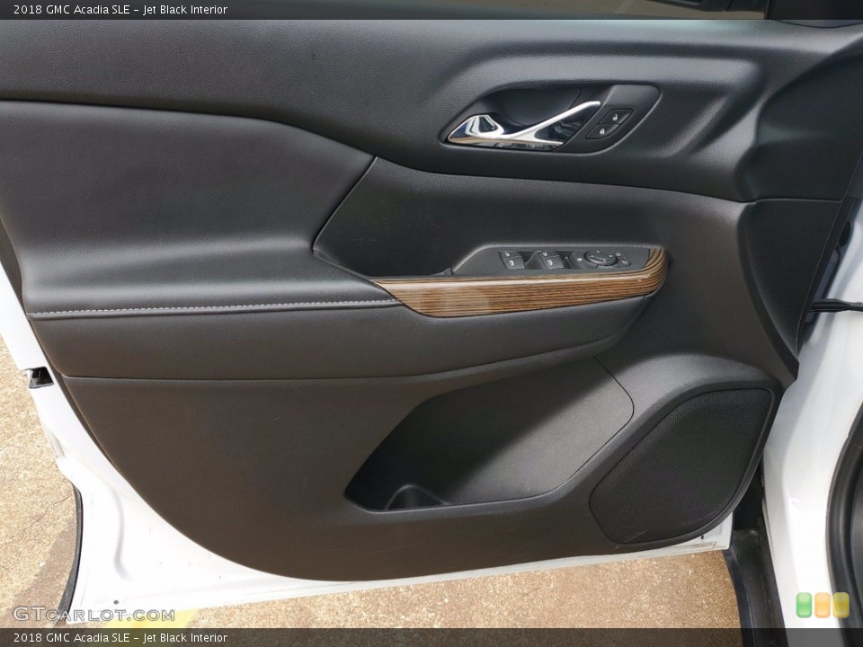 Jet Black Interior Door Panel for the 2018 GMC Acadia SLE #141814402