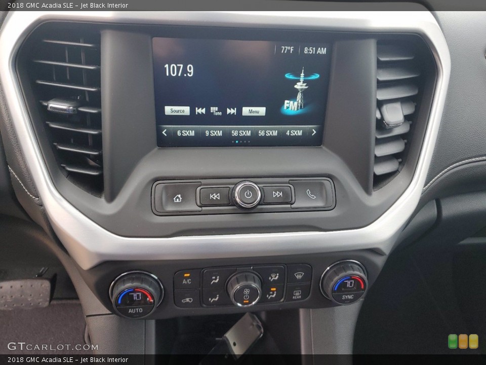 Jet Black Interior Controls for the 2018 GMC Acadia SLE #141814531