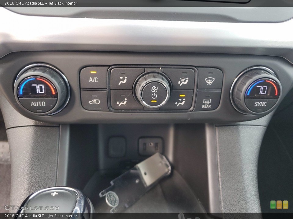 Jet Black Interior Controls for the 2018 GMC Acadia SLE #141814606