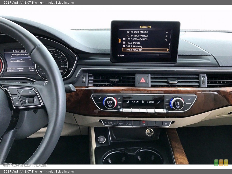 Atlas Beige Interior Dashboard for the 2017 Audi A4 2.0T Premium #141818281