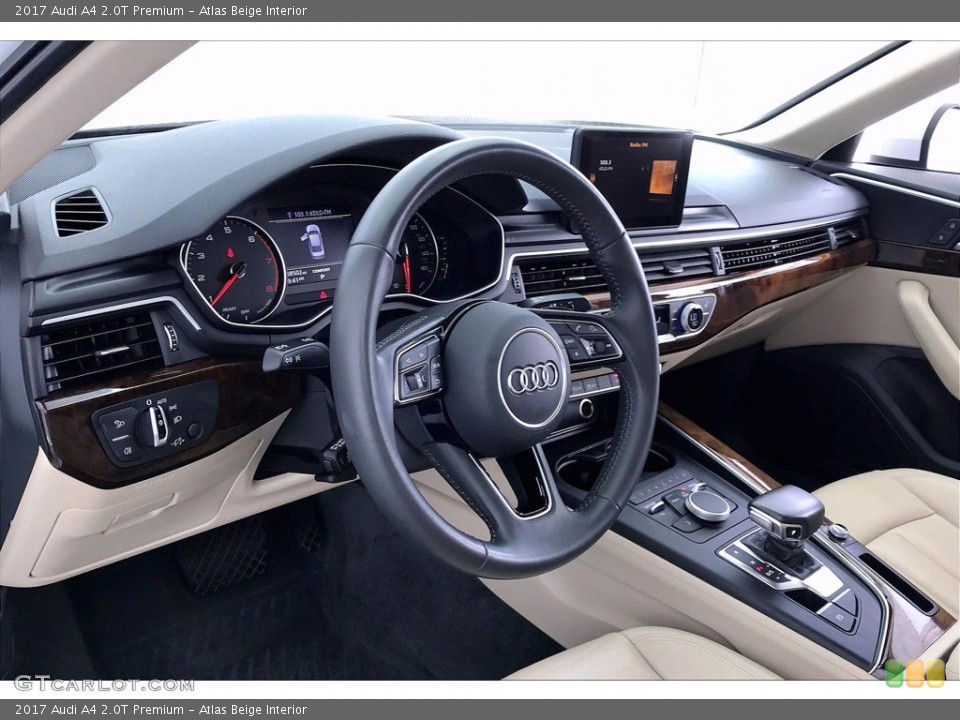 Atlas Beige Interior Dashboard for the 2017 Audi A4 2.0T Premium #141818395