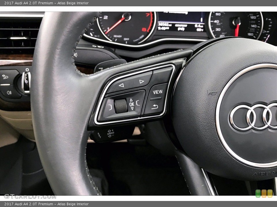 Atlas Beige Interior Steering Wheel for the 2017 Audi A4 2.0T Premium #141818482