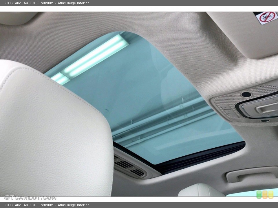 Atlas Beige Interior Sunroof for the 2017 Audi A4 2.0T Premium #141818524