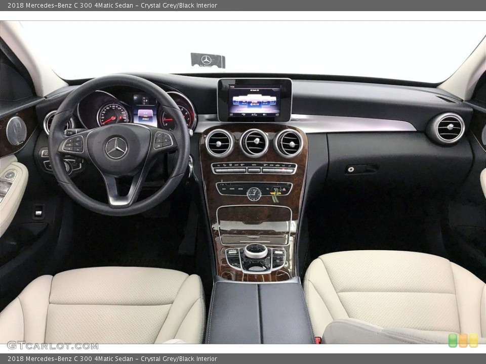 Crystal Grey/Black Interior Dashboard for the 2018 Mercedes-Benz C 300 4Matic Sedan #141819424